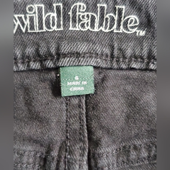 Bundle Only :  WILD FABLE LIGHT BLACK SKIRT 6 JEAN DENIM MINI RAW CUT HEM SHORT - Picture 6 of 6